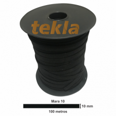 ELÁSTICO TEKLA MARA 10 C/100 MTS. PRETO