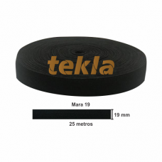 ELÁSTICO TEKLA MARA 19 C/25 MTS. PRETO