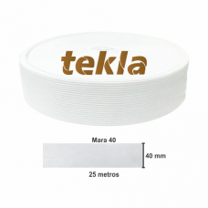 ELÁSTICO TEKLA MARA 40 C/25 MTS. BRANCO