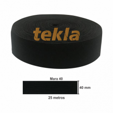 ELÁSTICO TEKLA MARA 40 C/25 MTS. PRETO